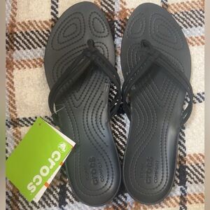 CROCS Isabella Flip Flops Black